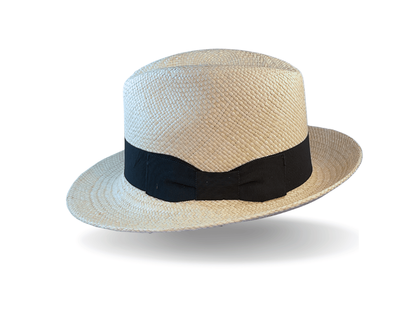 Authentic hand-woven Ecuadorian Panama, finished with a black band and flat bow. Noosa Sundays 